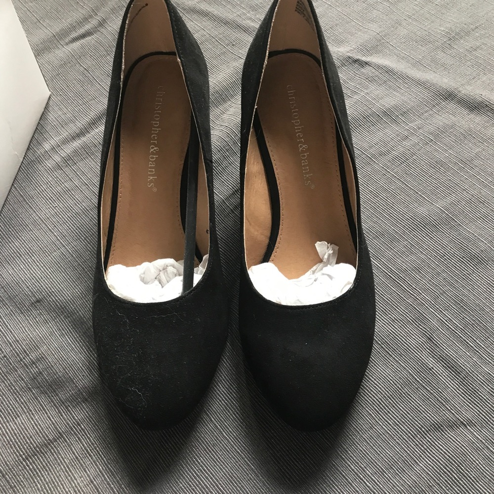 Christopher & Banks Black Wedges